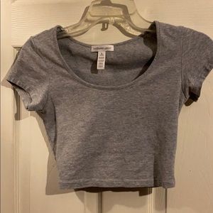 Light gray crop top